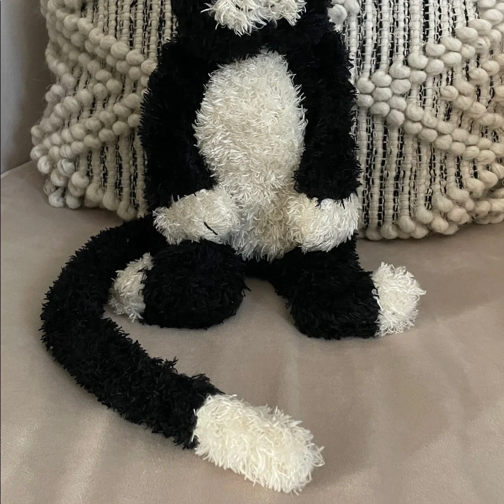 Jellycat Bunglie Kitten Cat Black and White Tuxedo 16" Rare and Retired - Picture 5 of 8